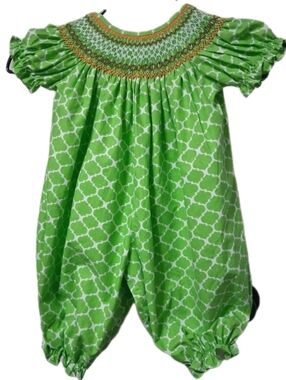 KREWE Smocked Baby Infant Onsie Jumper Romper NWT